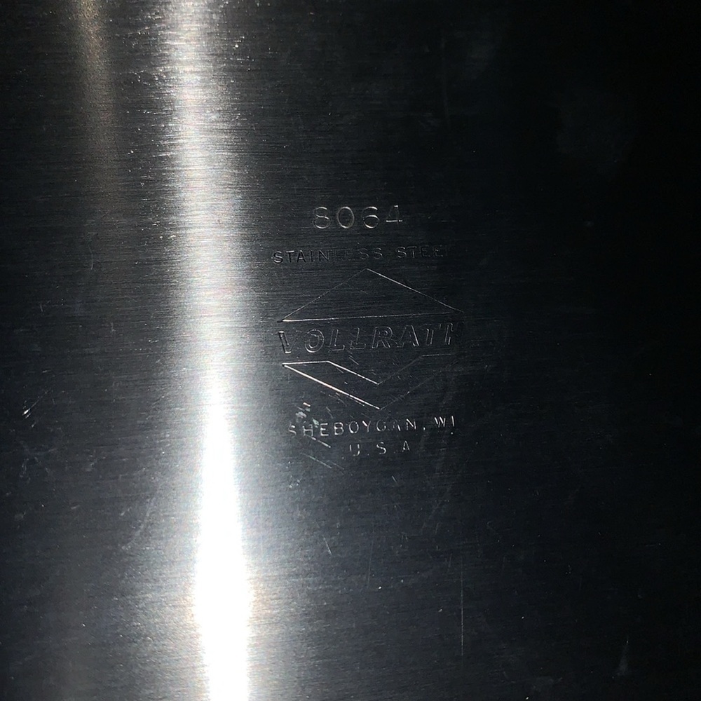 Vintage Beautiful Gently Loved Stainless Tray w Walnut Insert by Vollrath - Picture 6 of 12